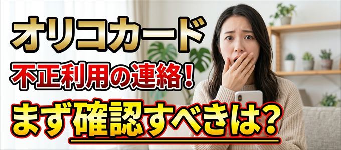 オリコカードが不正利用の疑い!まず確認すべき事は?