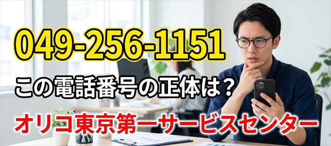 「0492561151」この電話番号の正体は、オリコ東京第一サービスセンター
